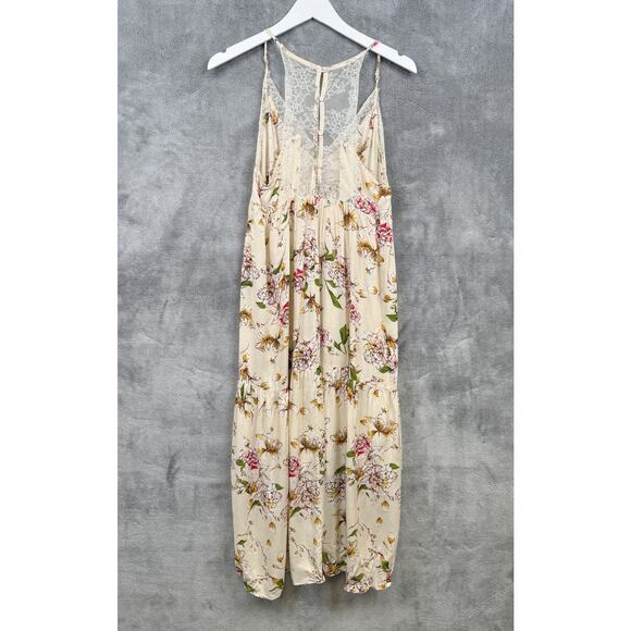BLUSH Babydoll Wildflower‎ Floral High Low Mavi Dress Forest Fairy Etherial Sz L - Picture 5 of 11